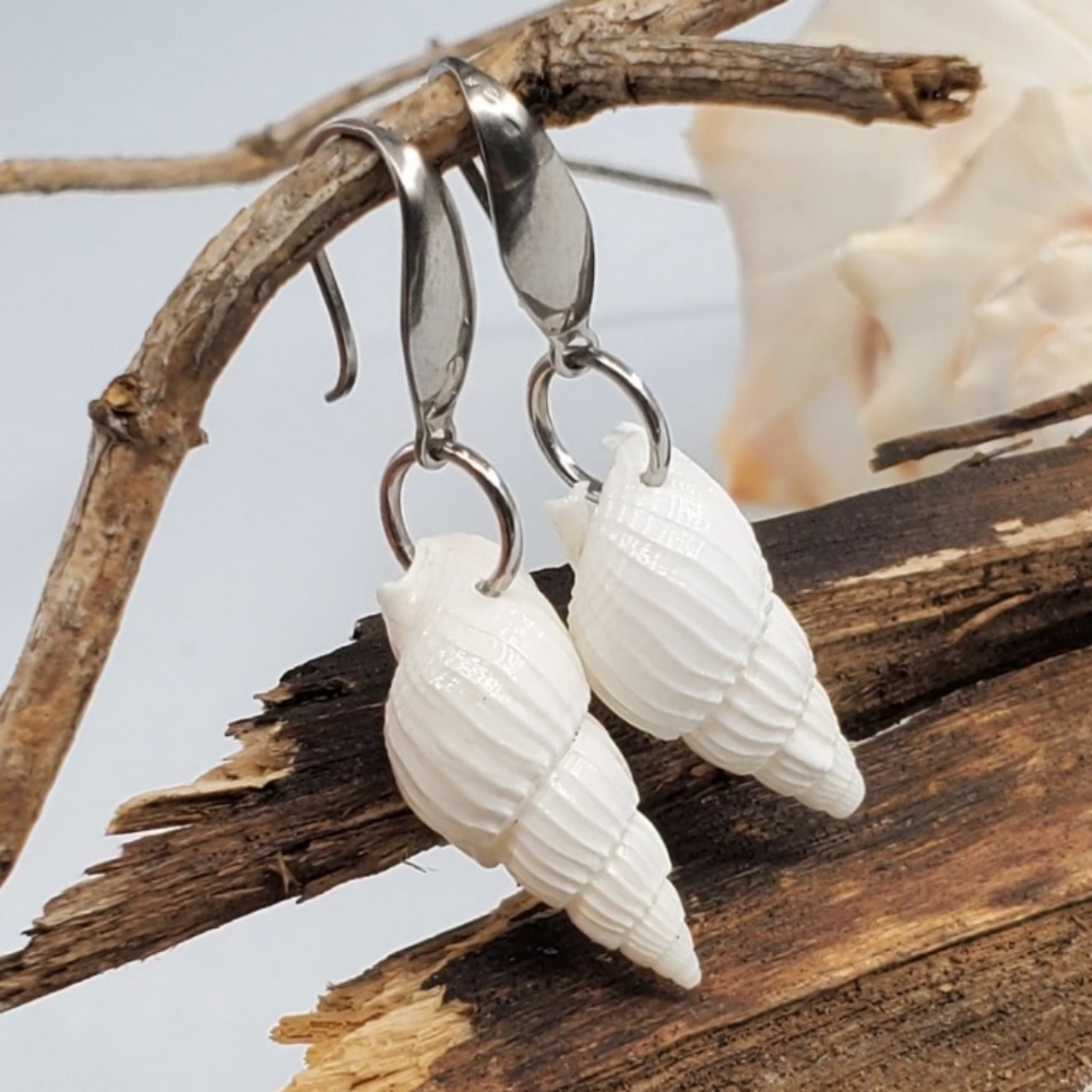 ❤️ FP Jewelry Tropical Sea Silver Earrings Natural Shell Petitte Light